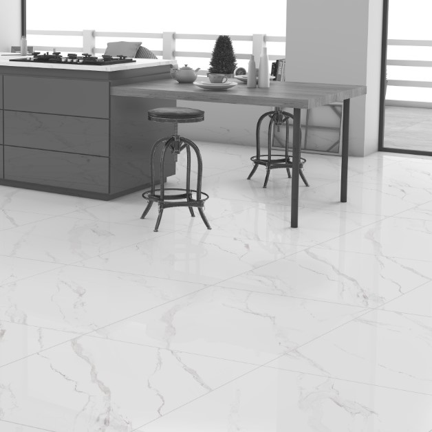 EMBRAMACO PORCELANATO ACETINADO 61,8X61,8 DP61101 CARRARA N�QUEL (CAIXA COM 2,67MT)